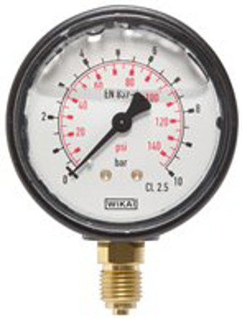 تصویر دسته بندی Glycerine pressure gauge vertical Ø 63 mm, Class 2,5