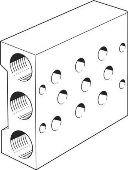 تصویر PRS-1/8-3-B (11899) Manifold block  