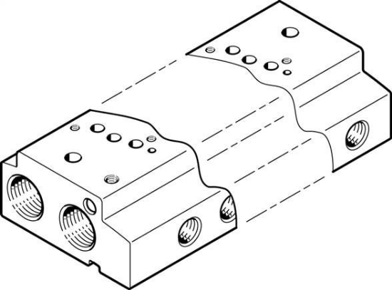 تصویر VABM-C7-12W-G18-2 (549648) ریل منیفولد شیر بلوکی فستو   