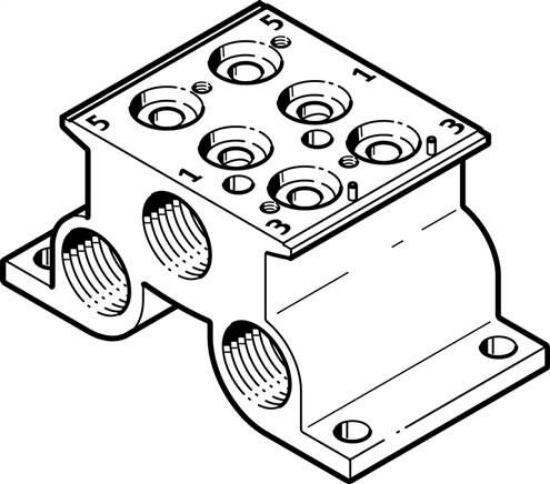 تصویر CPE10-PRS-1/4-2 (543821) بلوک منیفولد پنوماتیک فستو  