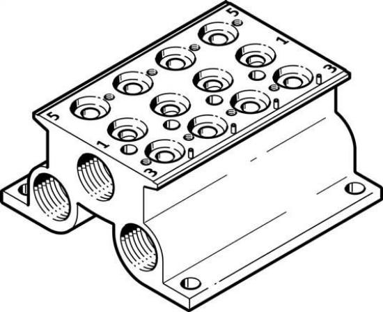 تصویر CPE10-PRS-1/4-4 (543823) بلوک منیفولد پنوماتیک فستو  