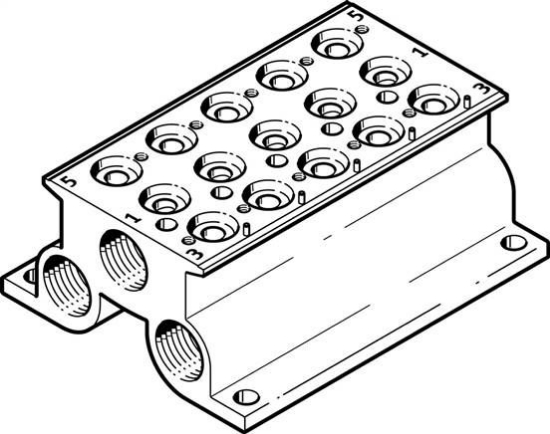 تصویر CPE10-PRS-1/4-5 (543824) بلوک منیفولد پنوماتیک فستو  