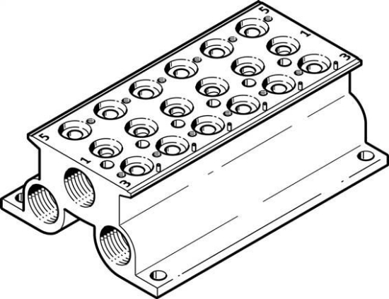 تصویر CPE10-PRS-1/4-6 (543825) بلوک منیفولد پنوماتیک فستو  