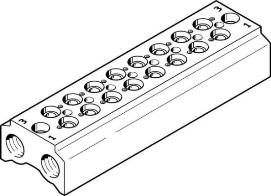 تصویر CPE10-3/2-PRS-1/4-8-NPT (550607) بلوک منیفولد پنوماتیک فستو  