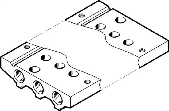 تصویر VABM-L1-10AS-M5-2 (566522) ریل منیفولد شیر بلوکی فستو   