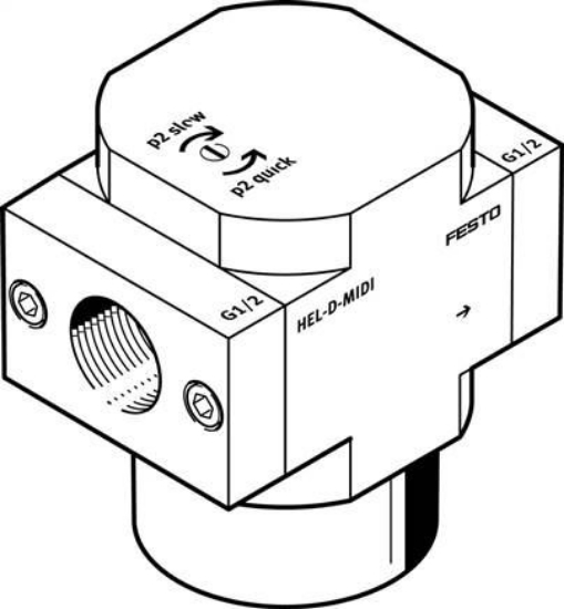 تصویر HEL-1/8-D-MINI (165076) شیر قطع و وصل اصلی جریان هوای فشرده فستو 