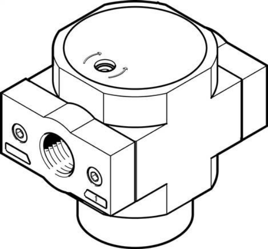 تصویر HEL-1/2-D-MAXI (186522) شیر قطع و وصل اصلی جریان هوای فشرده فستو 