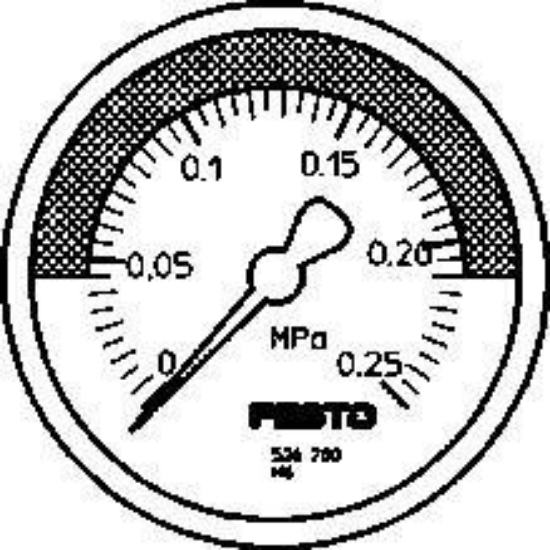 تصویر MA-50-0,25-R1/4-MPA-E-RG (526780) گیج فشار هوای فستو 