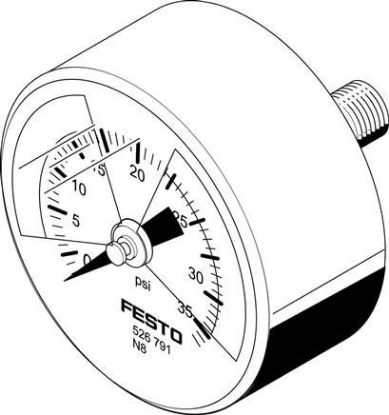 تصویر MA-50-36-R1/4-PSI-E-RG (526788) گیج فشار هوای فستو 