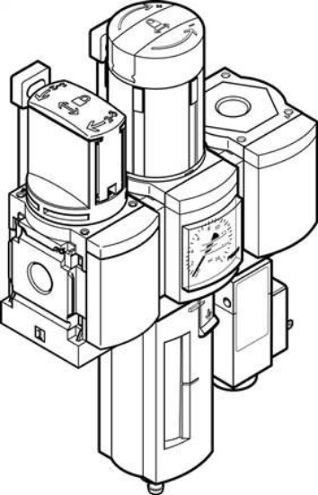 تصویر MSB6-1/2:C3J2F3-WP (542276) واحد مراقبت ترکیبی هوای فشرده فستو 