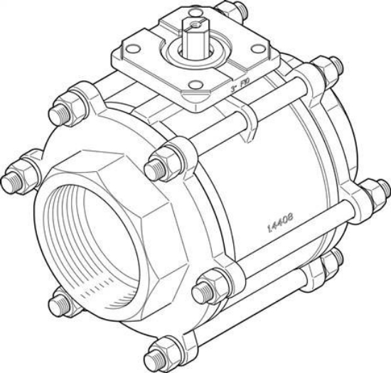 تصویر VZBA-4"-GG-63-T-22-F10-V4V4T (1686654) شیر توپی (بال ولو) فستو      