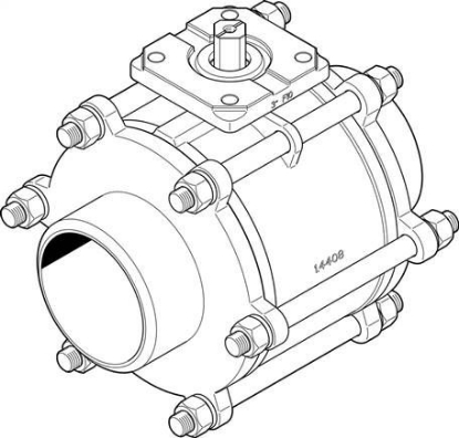 تصویر VZBA-4"-WW-63-T-22-F10-V4V4T (1686705) شیر توپی (بال ولو) فستو      