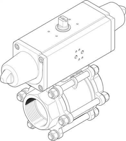 تصویر VZBA-3"-GG-63-T-22-F0710-V4V4T (1758078) شیر و اکچویتور فستو  