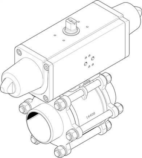 تصویر VZBA-4"-WW-63-T-22-F10-V4V4T-P (1774113) شیر و اکچویتور فستو  