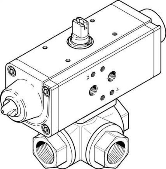 تصویر VZBA-1/4"-GGG-63-32L-F0304-V4V (1915543) شیر و اکچویتور فستو  