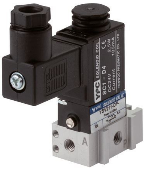 تصویر 3/2-way solenoid valve, M 5, closed (NC), 24 V=