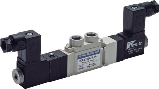 تصویر 5/3-way solenoid valve, G 1/8", closed, 115 V AC