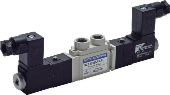 تصویر 5/2-way solenoid valve, G 1/8", pulse valve, 24 V AC