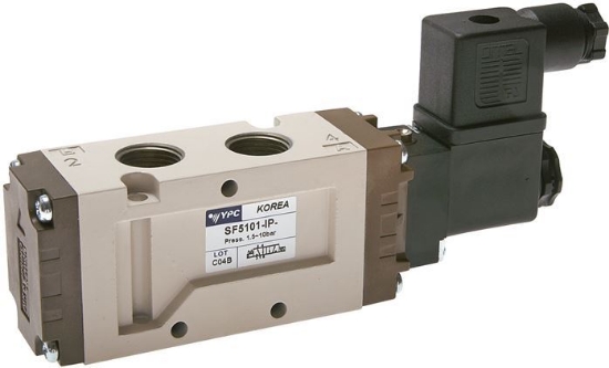 تصویر 5/2-way solenoid valve, G 3/8", spring return, 24 V AC