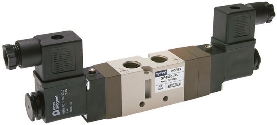 تصویر 5/3-way solenoid valve, G 1/4" (exhaust G 1/8"), Centre position closed, 24 V=