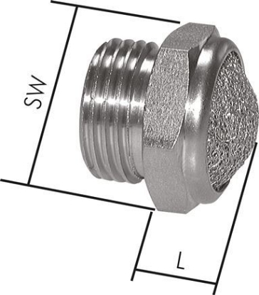 تصویر Silencer G 1/2", wire mesh, 1.4305