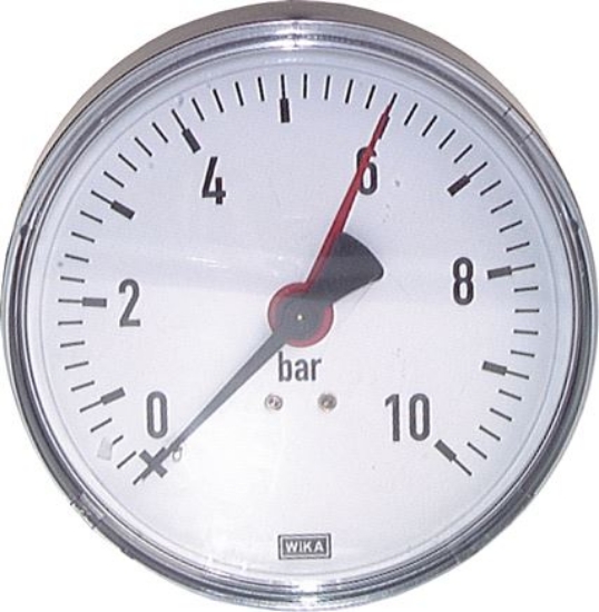 تصویر Pressure gauge, horizontal, 80mm, -1 to 0 bar