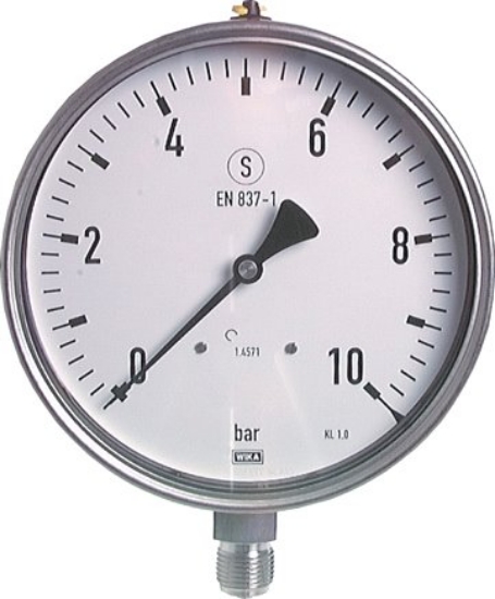 تصویر Safety pressure gauge vert-ical, 160mm, 0 - 2,5 bar